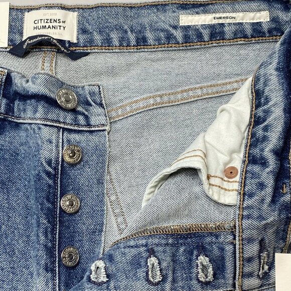 NEW CITIZENS OF HUMANITY Emerson Women’s Slim Fit Boyfriend Jeans – Blue - Picture 6 of 9